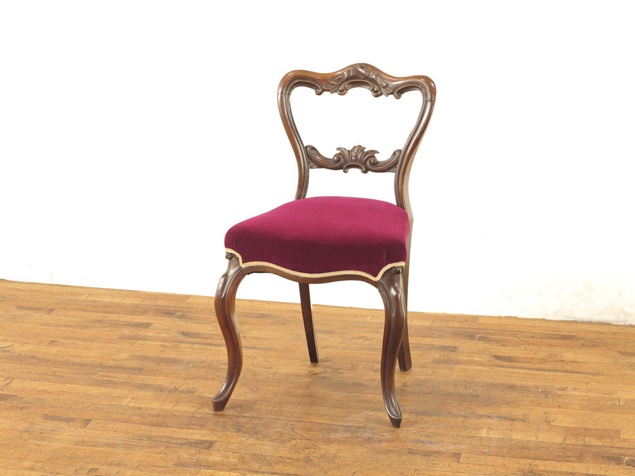 アンティーク チェア 座面張り替え済み ローズウッド材チェア 55152 アンティーク家具