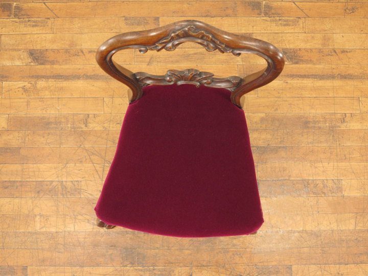 座面張り替え済み ローズウッド材チェア 55152 アンティーク家具