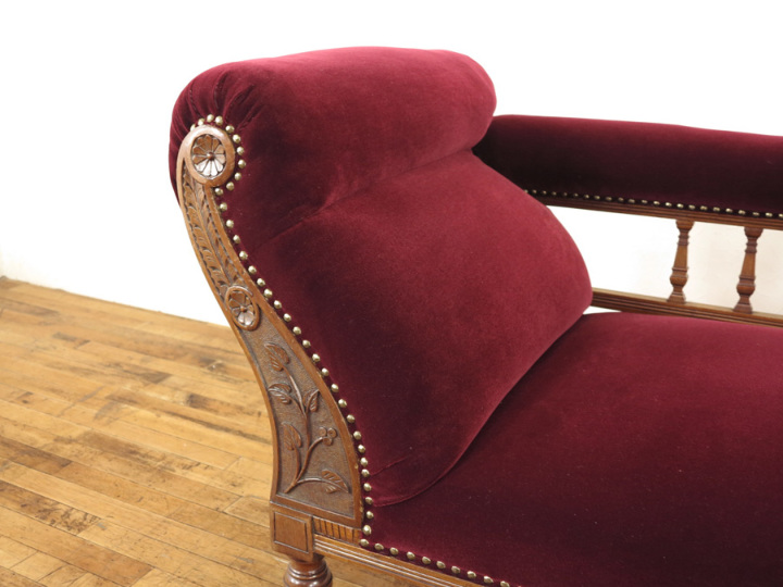 イギリス 1910年頃 シェーズロング アンティーク 張替済 長椅子 イギリス 1910年頃 シェーズロング アンティーク 張替済 長椅子