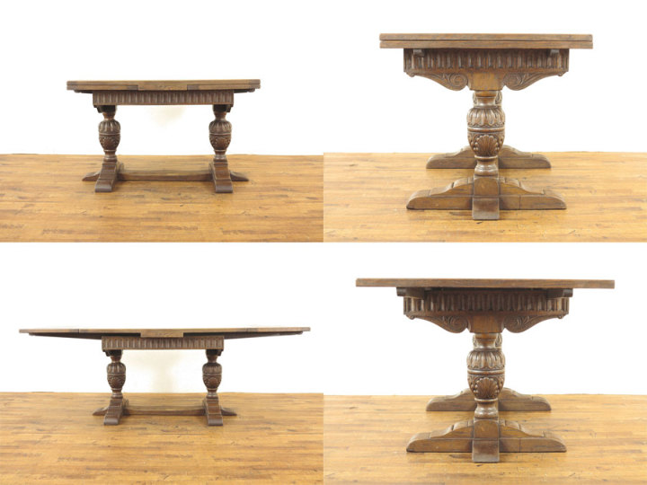 大きめサイズ ドローリーフテーブル 55637 アンティーク家具 ウェブ