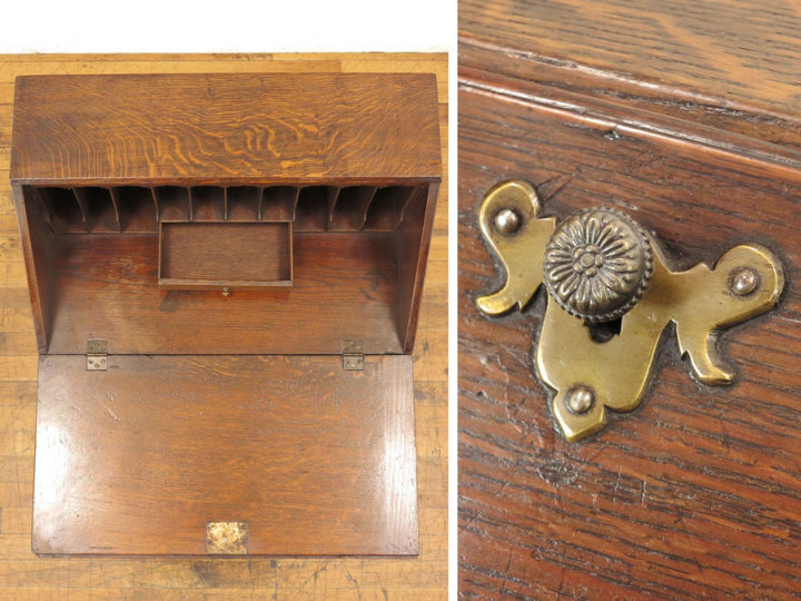 小ぶりなサイズ ライティングビューロー 55714 アンティーク家具