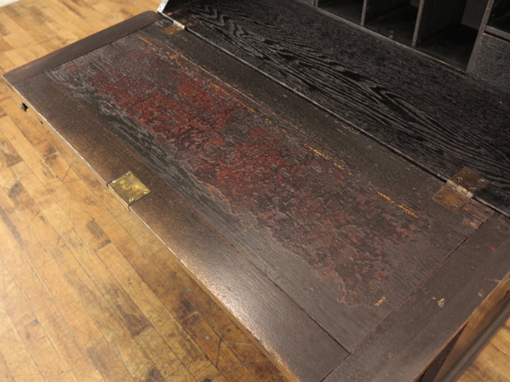 素晴らしい彫刻 ライティングビューロー 55758 アンティーク家具