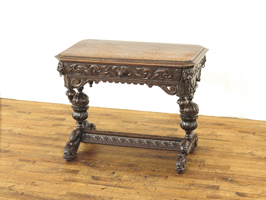 アンティーク家具　彫刻　机 贅沢な彫刻 フランスアンティーク サイドテーブル 64815 アンティーク