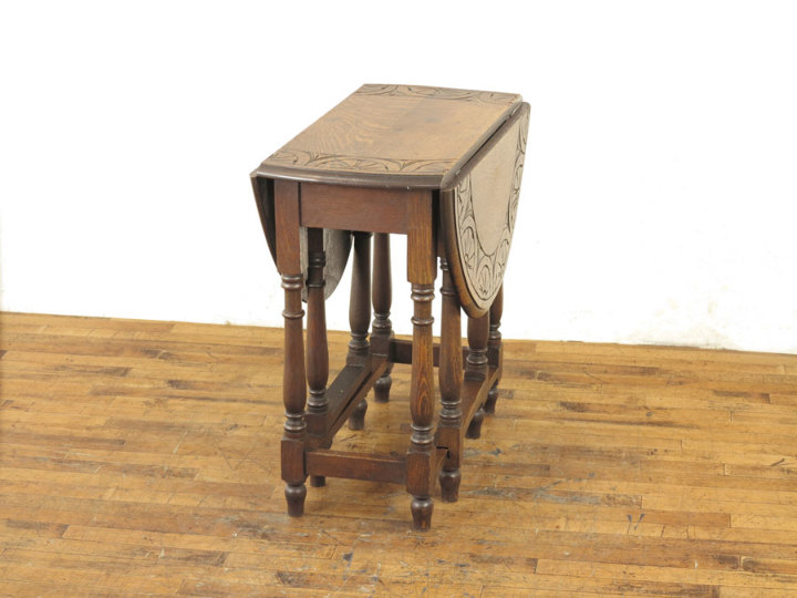 ★アンティーク ゲートレッグテーブル 1930年代オーク材ゲートレッグテーブル（机）高さ74.5cm イギリス