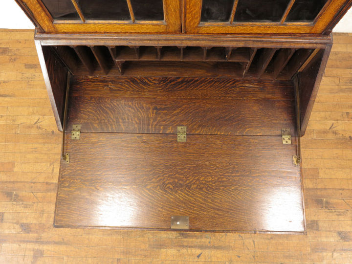 洗練されたイギリスアンティーク ブックビューロー 56194