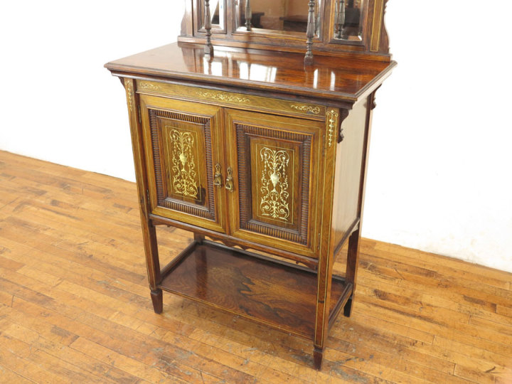 ローズウッド材使用 ミュージックキャビネット 56207 アンティーク家具