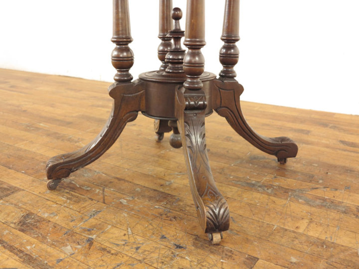 美しい天板の杢目 サイドテーブル 56262 アンティーク家具 ウェブ