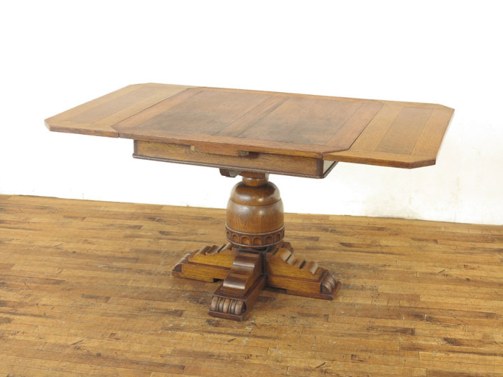 超希少アイテム 1本柱タイプのドローリーフテーブル 56367