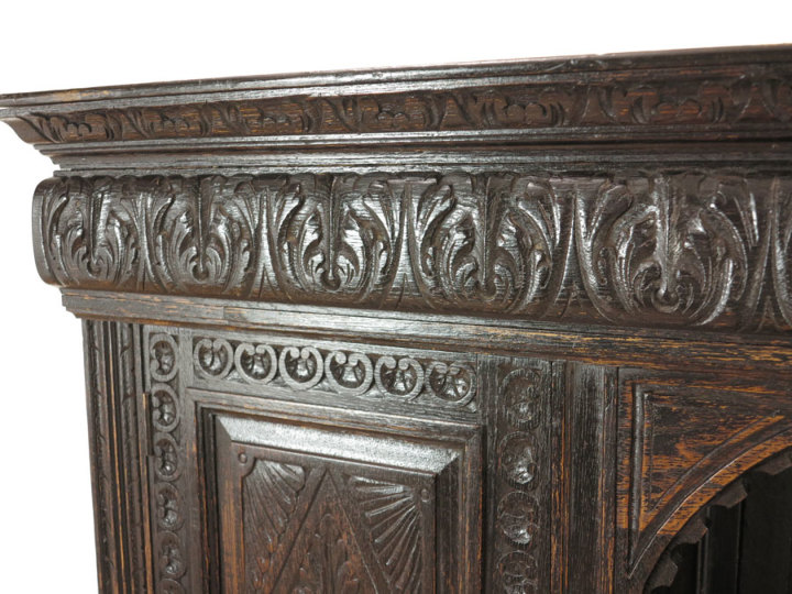 イギリス 1880年頃 ダークカラーキャビネット 56725 アンティーク家具