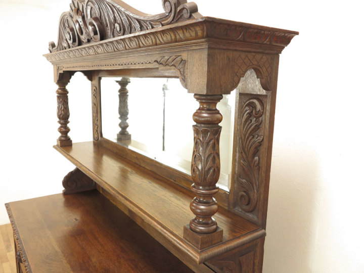 アンティーク 鏡付きキャビネット ミラーバックキャビネット 56887 アンティーク家具 ウェブサイト