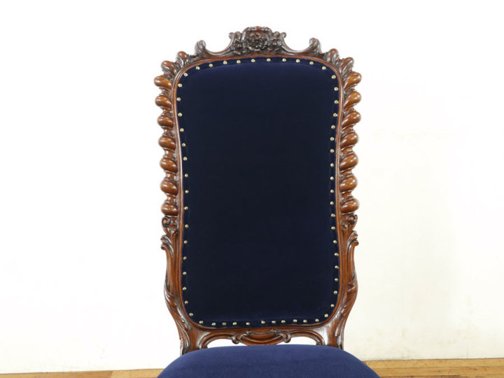 希少なデザイン 張替済サロンチェア 56897 アンティーク家具 ウェブ