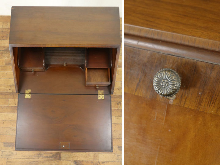 スリムサイズ 英国ライティングビューロー 57014 アンティーク家具