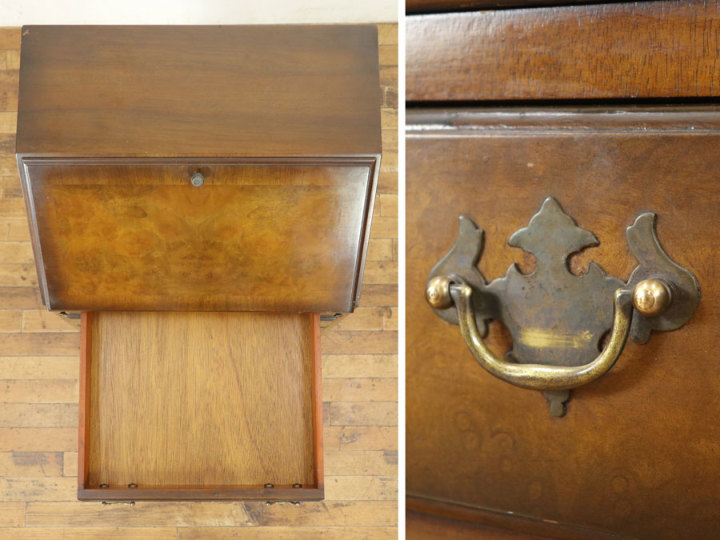 スリムサイズ 英国ライティングビューロー 57014 アンティーク家具