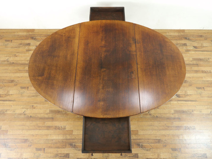 引き出し付き ラージサイズゲートレッグテーブル 57301 アンティーク