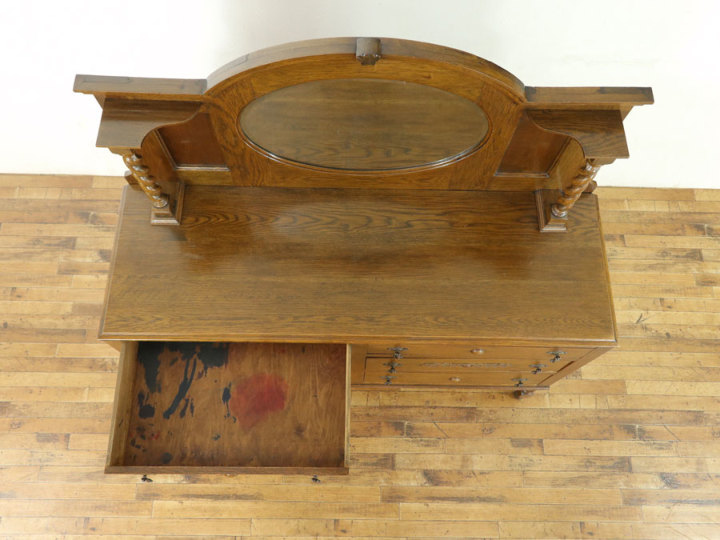 ミラーバックサイドボード 57366 アンティーク家具 ウェブサイト商品