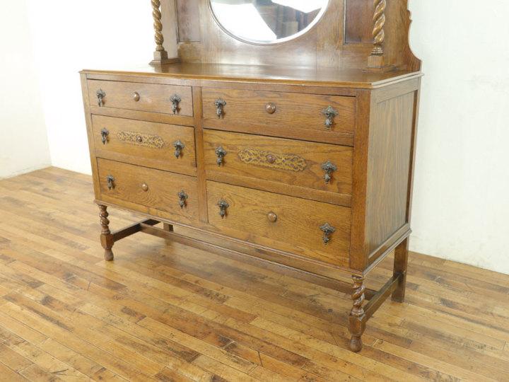 ミラーバックサイドボード 57366 アンティーク家具 ウェブサイト商品