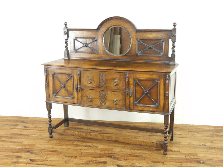 ツイストレッグ ミラーバックサイドボード 57388 アンティーク家具