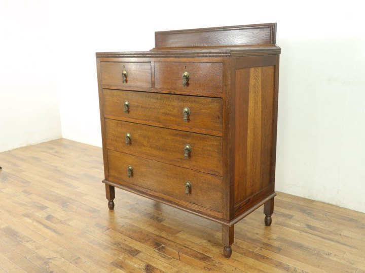 仕切りが付いて機能性抜群！イギリスチェスト 57429 アンティーク家具