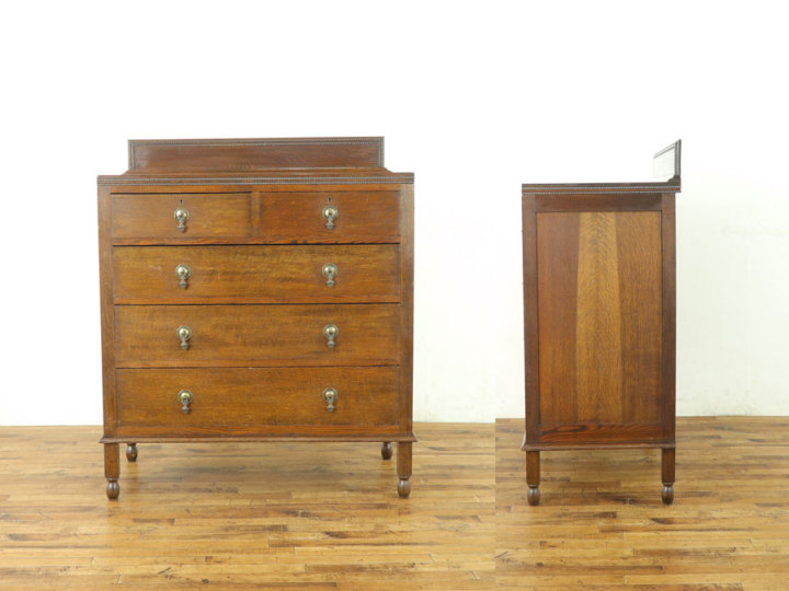 アンティークチェスト 仕切りが付いて機能性抜群！イギリスチェスト 57429