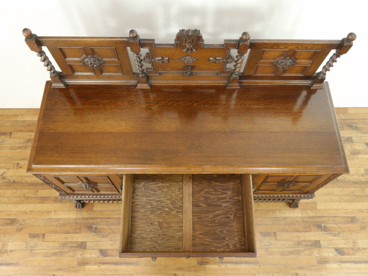 横幅185cm 横長タイプ サイドボード 57684 アンティーク家具 ウェブ