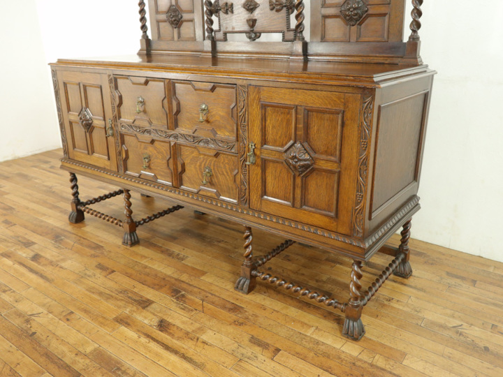 アンティーク　サイドボード 横幅185cm 横長タイプ サイドボード 57684 アンティーク家具 ウェブ