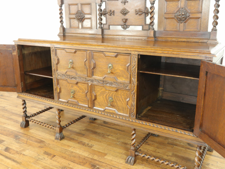 横幅185cm 横長タイプ サイドボード 57684 アンティーク家具 ウェブ