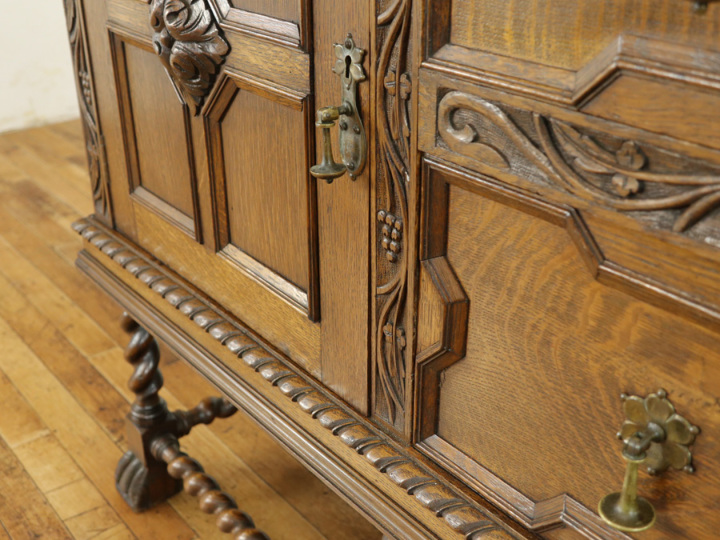 アンティーク　サイドボード 横幅185cm 横長タイプ サイドボード 57684 アンティーク家具 ウェブ