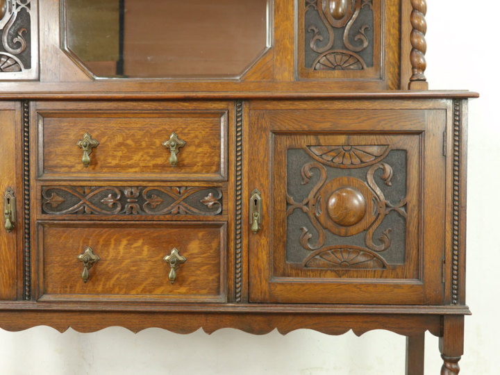 横幅広めタイプ ミラーバックサイドボード 57691 アンティーク家具