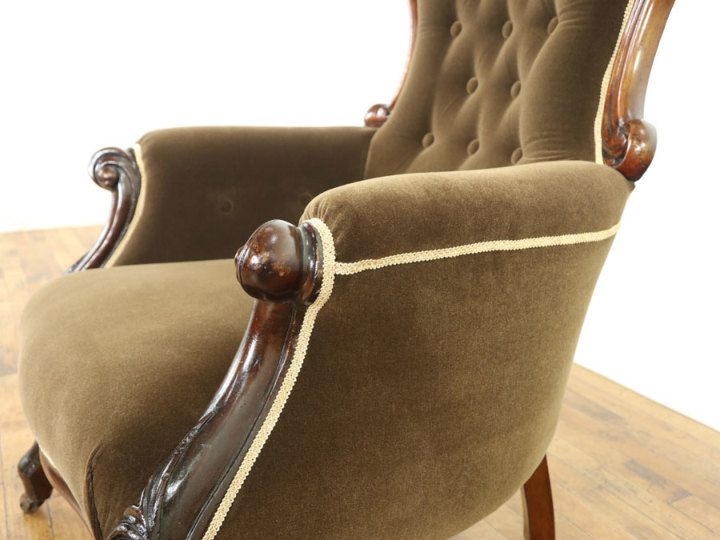 スプーンバックスタイル 張替済 シングルソファ 57703 アンティーク