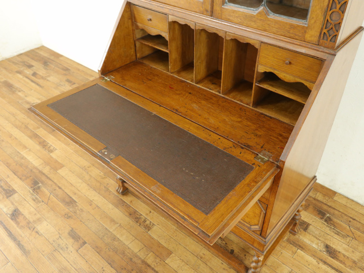 少し明るめなお色のブックビューロー 57734 アンティーク家具 ウェブ