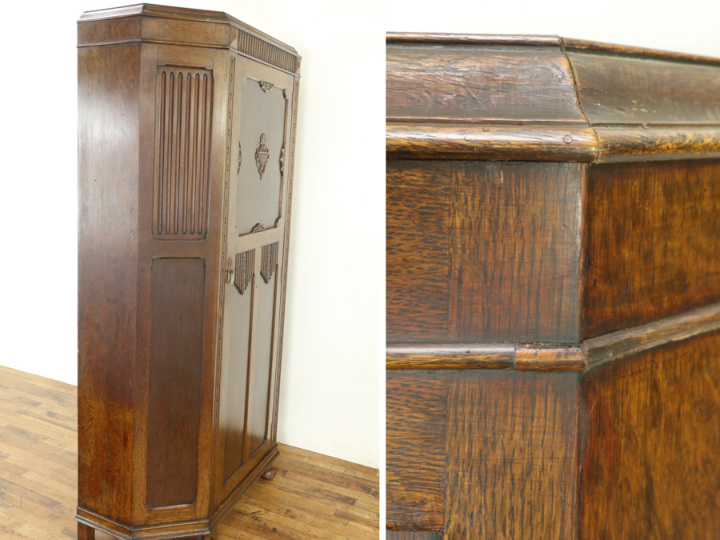 お店のクロークにもおすすめ 英国ワードローブ 57794 アンティーク家具