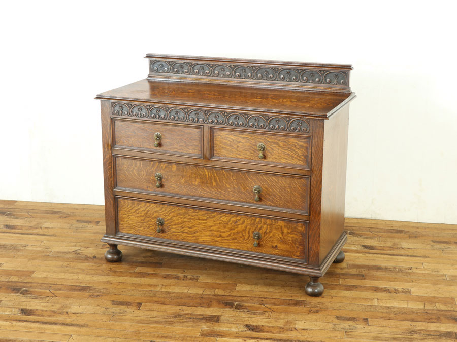 美しい彫刻 少し幅広タイプ チェスト 57800a アンティーク家具 ウェブ
