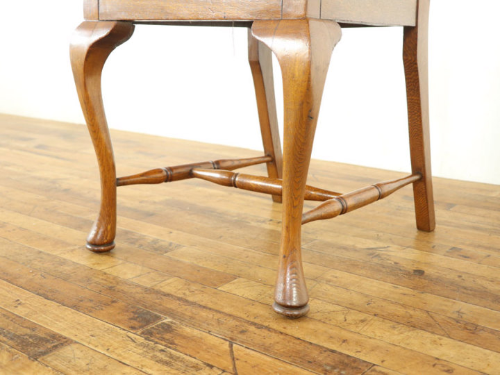 オーク材タイプ クィーンアンダイニングチェア 57822在庫4脚