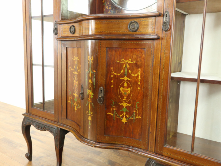 ショーケースにも パーラーキャビネット 57865 アンティーク家具