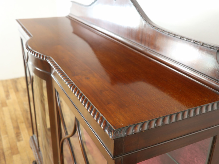 湾曲ガラスが美しいショーケース 57875 アンティーク家具 ウェブサイト