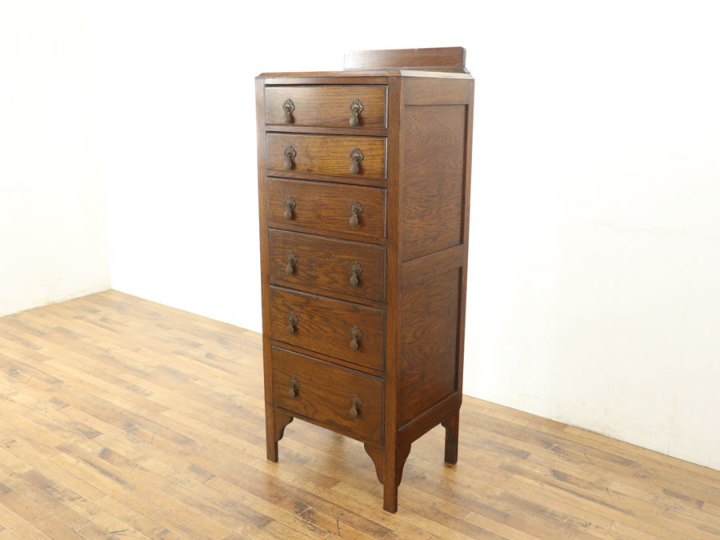 アンティーク　チェスト　16 小物収納に 細身で背の高いチェスト 58016 アンティーク家具 ウェブ