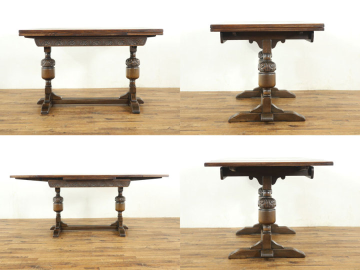 横長タイプ 引き締まったデザイン ドローリーフテーブル 58021