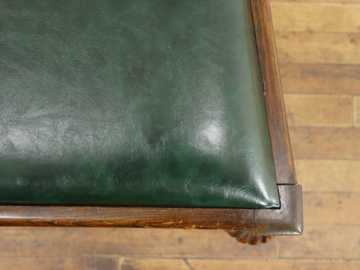 アンティークチェア 張替え済 個性的なデザインと彫刻 張替済ダイニングチェア 58031