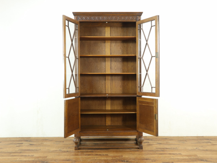 美しい装飾のブックケース 58033 アンティーク家具 ウェブサイト商品