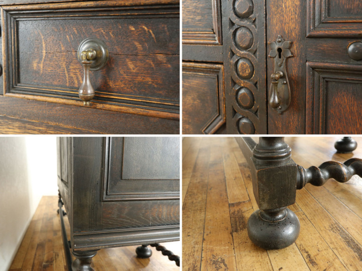 見どころがありすぎる イギリスサイドボード 58115 アンティーク家具