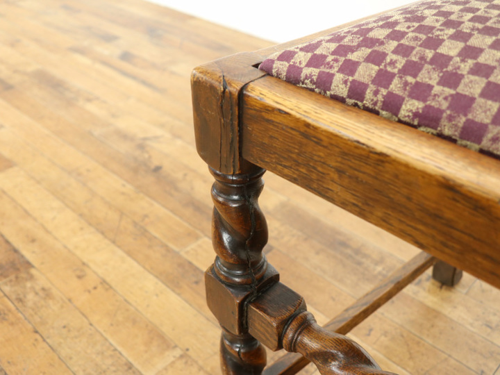 アンティーク木製　ダイニングチェア 美しいツイスト ダイニングチェア 58129 アンティーク家具