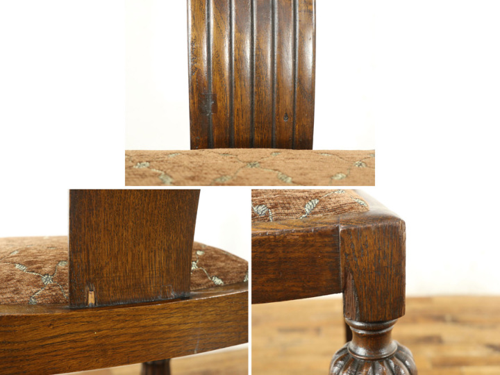 脚のデザインも魅力 テーブル・チェア4脚セット 58139 アンティーク