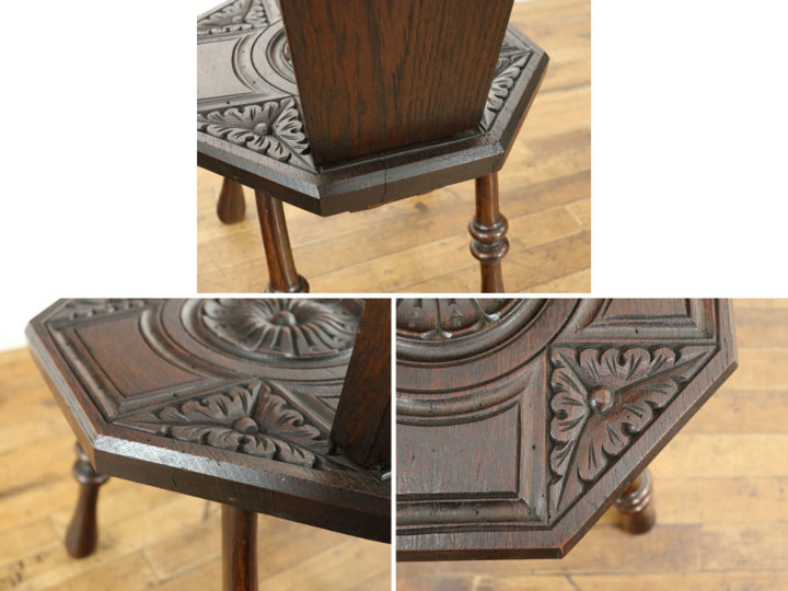 小ぶりで可愛らしいスピニングチェア 58147 アンティーク家具 ウェブ