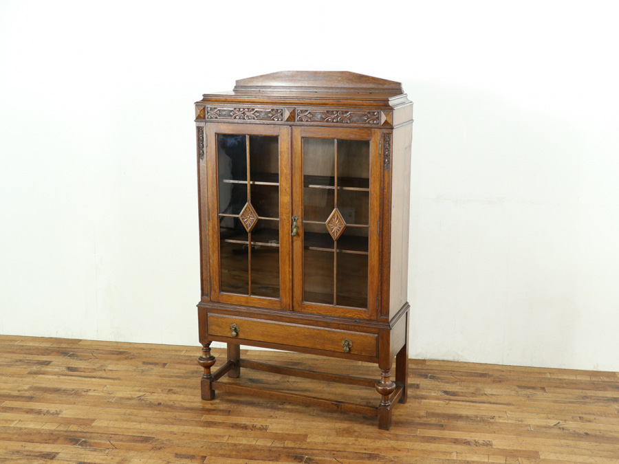 引き出し付きのブックケース 58243 アンティーク家具 ウェブサイト商品