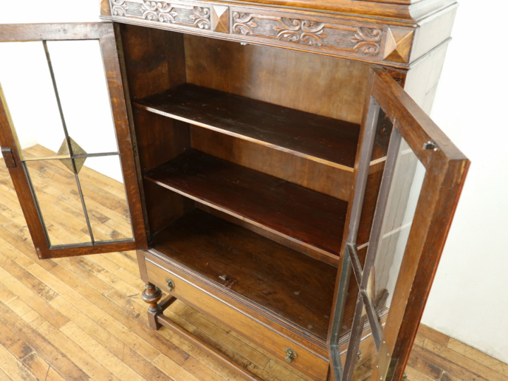 引き出し付きのブックケース 58243 アンティーク家具 ウェブサイト商品