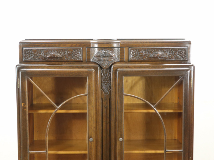 アンティーク　引き出し 落ち着いた雰囲気 引き出し付きタイプ ブックケース 58273