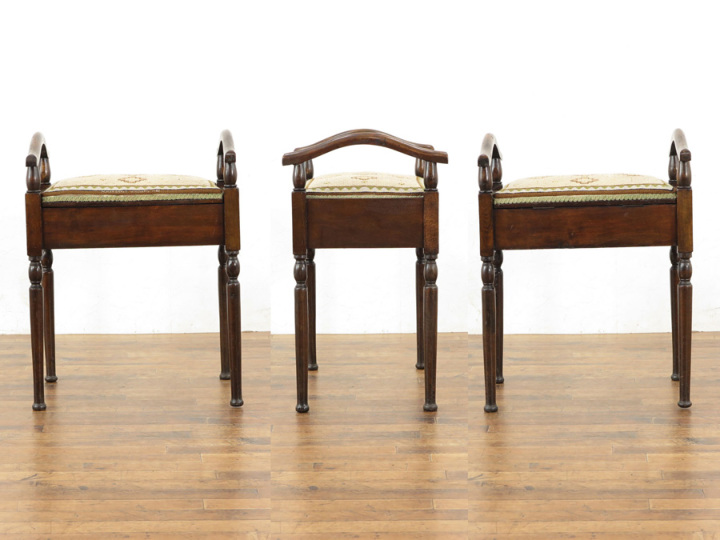 丁寧な手仕事、大切にされてきたピアノスツール 58391a アンティーク