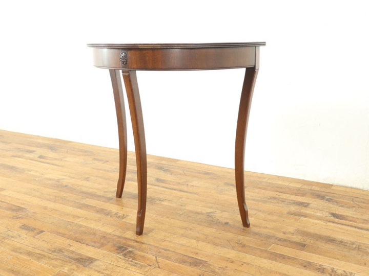 マホガニー材の杢目も魅力 コンソールテーブル 58461 アンティーク家具