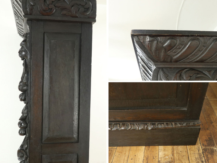さりげないイギリスアンティーク家具らしさ 圧倒的な彫刻と存在感