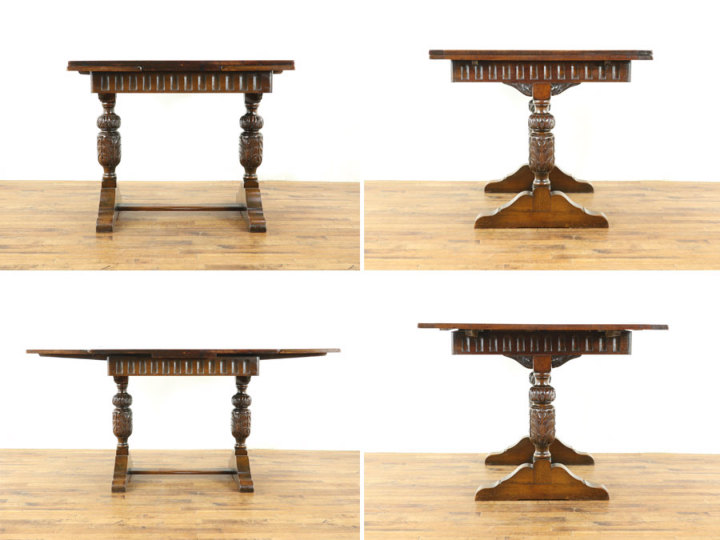 天板再塗装済ドローリーフテーブル 58664 アンティーク家具 ウェブ